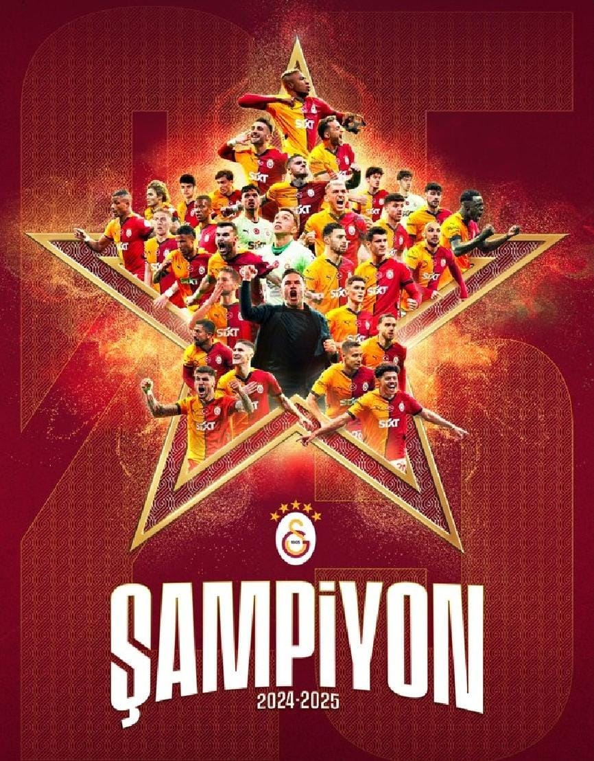 Trendyol Süper Lig 2024-2025 Sezonu ile Galatasaray 25. kez Şampiyon oldu!