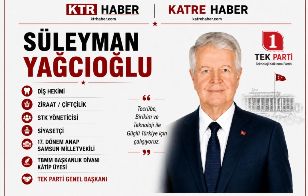 Süleyman YAĞCIOĞLU; Diş Hekimi • Ziraat/ Çiftçilik • STK Yöneticisi • Siyasetçi • 17. Dönem ANAP Samsun Milletvekili • TBMM Başkanlık Divanı Kâtip Üyesi • TEK Parti Genel Başkanı