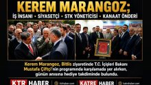 Kerem Marangoz, Bitlis ziyaretinde T.C. İçişleri Bakanı Mustafa Çiftçi’nin programında karşılamada yer aldı, günün anısına hediye takdiminde bulundu.