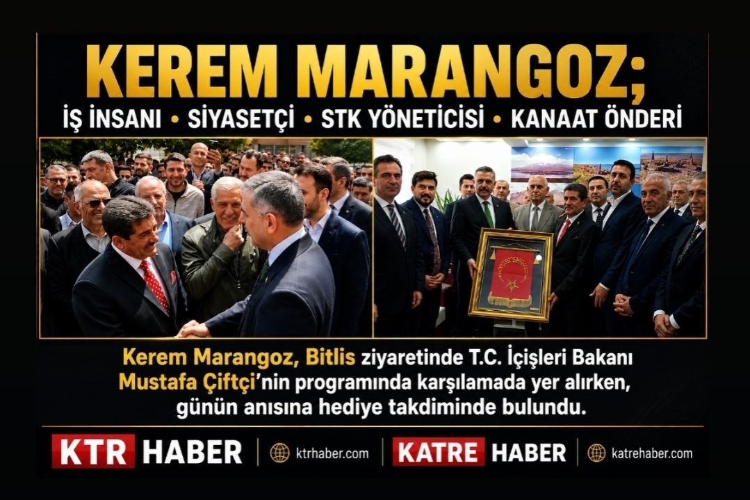 Kerem Marangoz, Bitlis ziyaretinde T.C. İçişleri Bakanı Mustafa Çiftçi’nin programında karşılamada yer aldı, günün anısına hediye takdiminde bulundu.